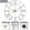 Sorbus 16" Oversized Black Metal Decorative Analog Round Wall Clock - Beautifully decorate any wall space in the household